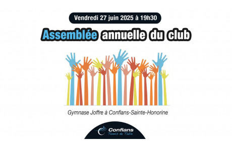 Assemblée annuelle du tennis de table le 27 juin