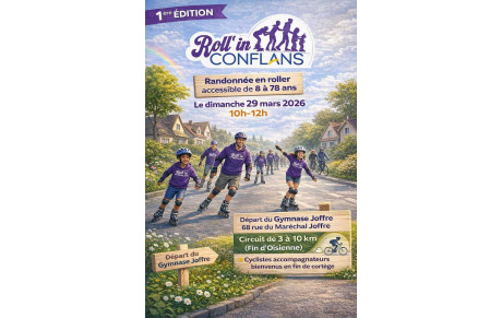 Randonnée en roller de 8 à 78 ans dimanche 29 mars à Conflans